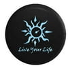 Good Vibes Happen on the Tides Ocean Water Waves Spare Tire Cover for Jeep RV 30 Inch