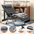 thumbnail image 6 of Homall Oversized Zero Gravity Chair with Removable Thick Cushion, Lawn Patio Reclining Chair Upgraded Alloy Lock and Cup Holder, for Indoor Outdoor, Grey, 6 of 7