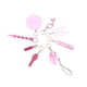 thumbnail image 2 of 8 piezas Juego de llaveros protectores Juego de llaveros de seguridad portátiles y de moda para mujeres y adolescentes Rosa, 2 of 10