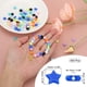 thumbnail image 2 of Perlas de Estrella de Acrílico Uxcell, 400 Pcs Perlas de Amistad en Forma de Estrella, Azul Brillante, 2 of 5