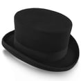 thumbnail image 3 of Deadman - Walrus Hats Wool Felt 4.5 in. Height Low Crown Top Hat - H7019, 3 of 5