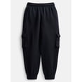 thumbnail image 2 of Wonder Nation Boys Fleece Cargo Jogger Pants, Sizes 4-18 & Husky, 2 of 3