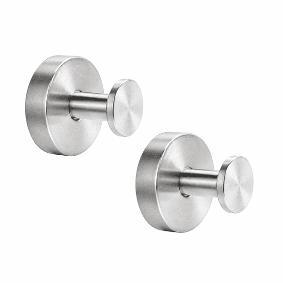 Suction Cup Hooks Stainless Steel Brushed Nickel No Drill Heavy Duty for Shower Bathroom Towel Tile