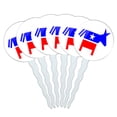 thumbnail image 1 of Democrat Donkey Cupcake Picks Toppers - Set of 6, 1 of 1