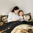 thumbnail image 5 of jejeloiu Retro Rustic Floral Full Comforter Set,Galaxy Planet Country Flower,Microfiber Reversible Decor For Teens,3-Piece, 5 of 8