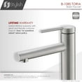 thumbnail image 5 of Stylish Single-Handle Brushed Stainless Steel Bathroom Faucet Height 6" B-108S, 5 of 12