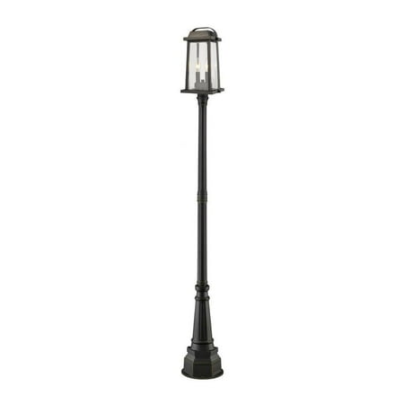 

2 Light Outdoor Post Mount Lantern in Period Inspired Style 14.25 inches Wide By 97 inches High-Oil Rubbed Bronze Finish Bailey Street Home