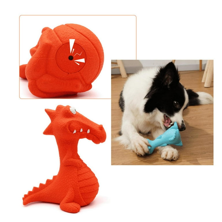 Rubber dinosaur dog toy sales