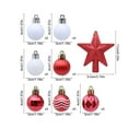 thumbnail image 3 of Fmbmuo Christmas Ornaments Set Unbreakable Plastic 36 piece Christmas Decorations Modern Red Mixed Sizes Pearlescent Home/Room Decor, 3 of 5