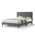 thumbnail image 4 of Furniture of America Colly Adult Queen Chenille Fabric Upholstered Platform Bed, Dark Gray, 4 of 25
