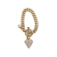 thumbnail image 2 of Women Gold Metal Chain Fashion Jewelry Bracelet Diamond Charm, 2 of 11