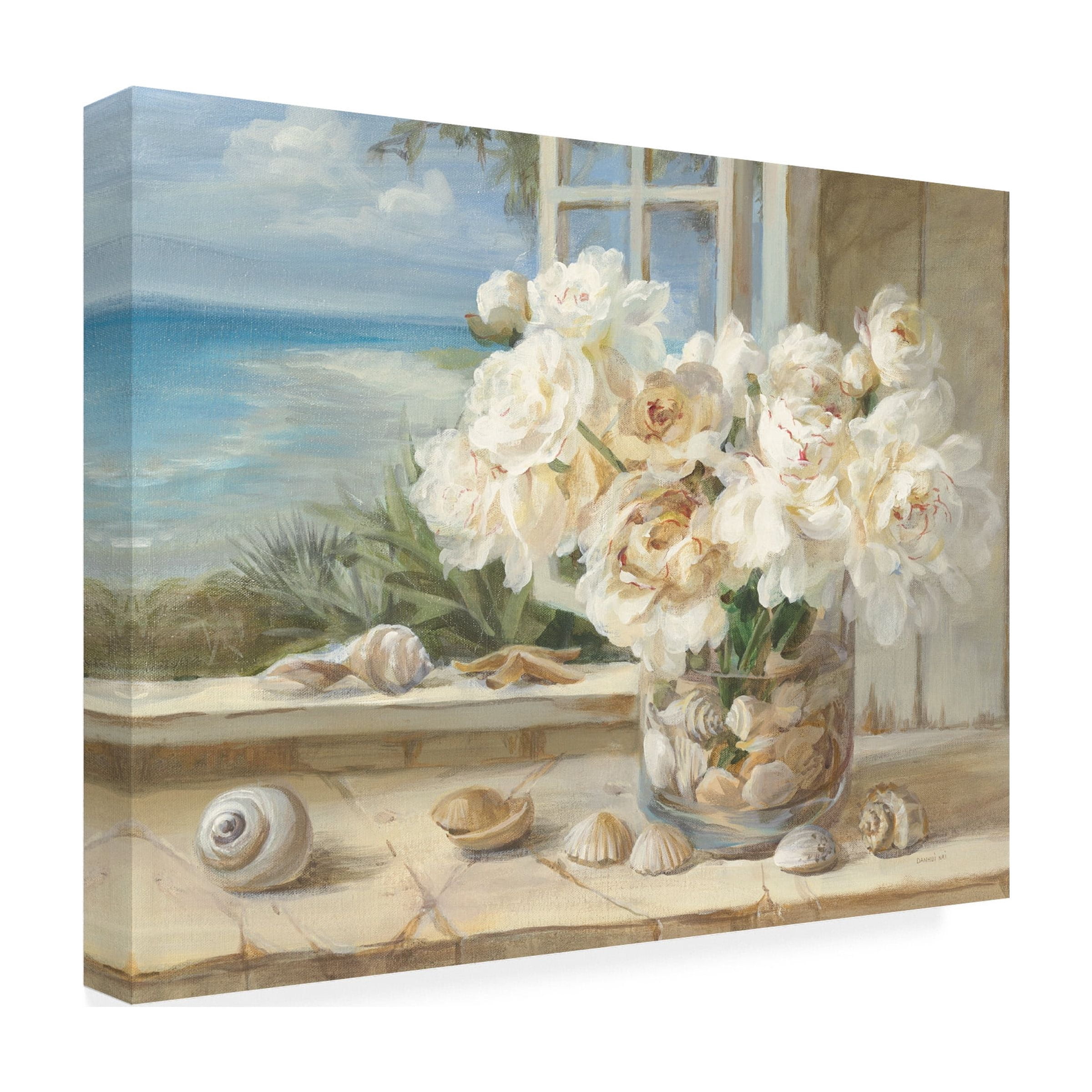 Trademark Fine Art Danhui Nai By The Sea Painting Canvas Wall Art - 18x24