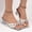 White, variant on Womens Bow Pearl Polka Dot Transparent Chunky Heel Sandals, Clear Dress Heels for Wedding Party Evening Summer, Comfortable Cushioned Open Toe Slides