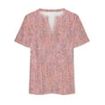 thumbnail image 4 of Birdeem Blouses pour Femmes T-Shirt à Manches Courtes Imprimé Décontracté Col Rond Ample, 4 of 9