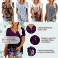 thumbnail image 5 of ONLYSHE Women's Plus Size Tops Short Sleeve T Shirts Flowy Pleated Tunic Causal Summer Tee Blouses, 5 of 6