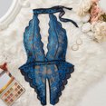 thumbnail image 2 of Levmjia Lingerie Set Lace Teddy Bodysuit One Piece Lingerie For Women Solid Color Soft Sheer Mesh Sleepwear Romantic Valentines Day Gift, 2 of 9