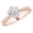 14K Rose Gold, variant on 1 Carat Round LAB GROWN Gemstone and LAB GROWN Diamond Engagement Ring (0.5ct Center, AAAA Heirloom Quality) RIPS7W9DI 14K White Gold