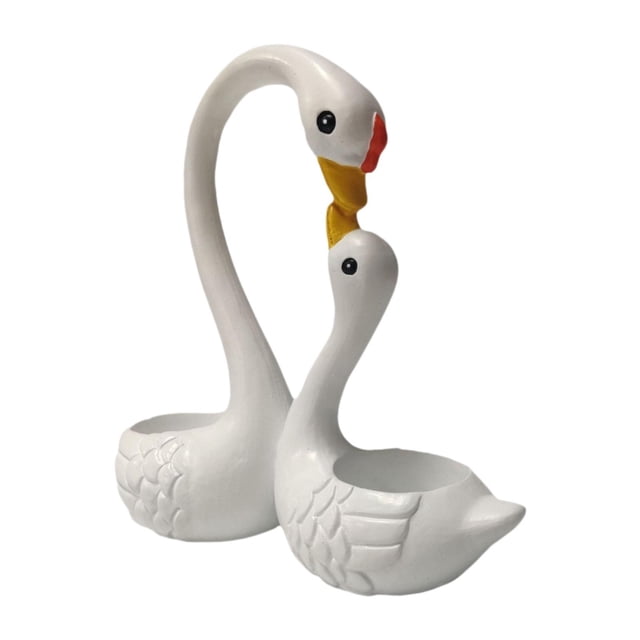 Candelabro de resina Strade Fareast Limited cisne madre e hijo 7,8 x 3 x 7 pulgadas