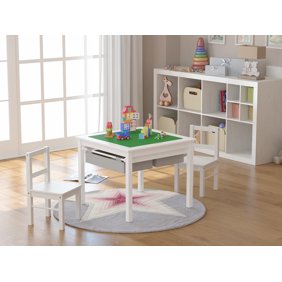 Utex 2 In 1 Kids Construction Play Table With Storage Drawers And