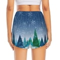 thumbnail image 4 of Vsdgher Christmas Trees Print Women's Running Double Layer Shorts High Waisted with Pockets Elastic Yoga Workout Athletic Gym Sports, 4 of 8