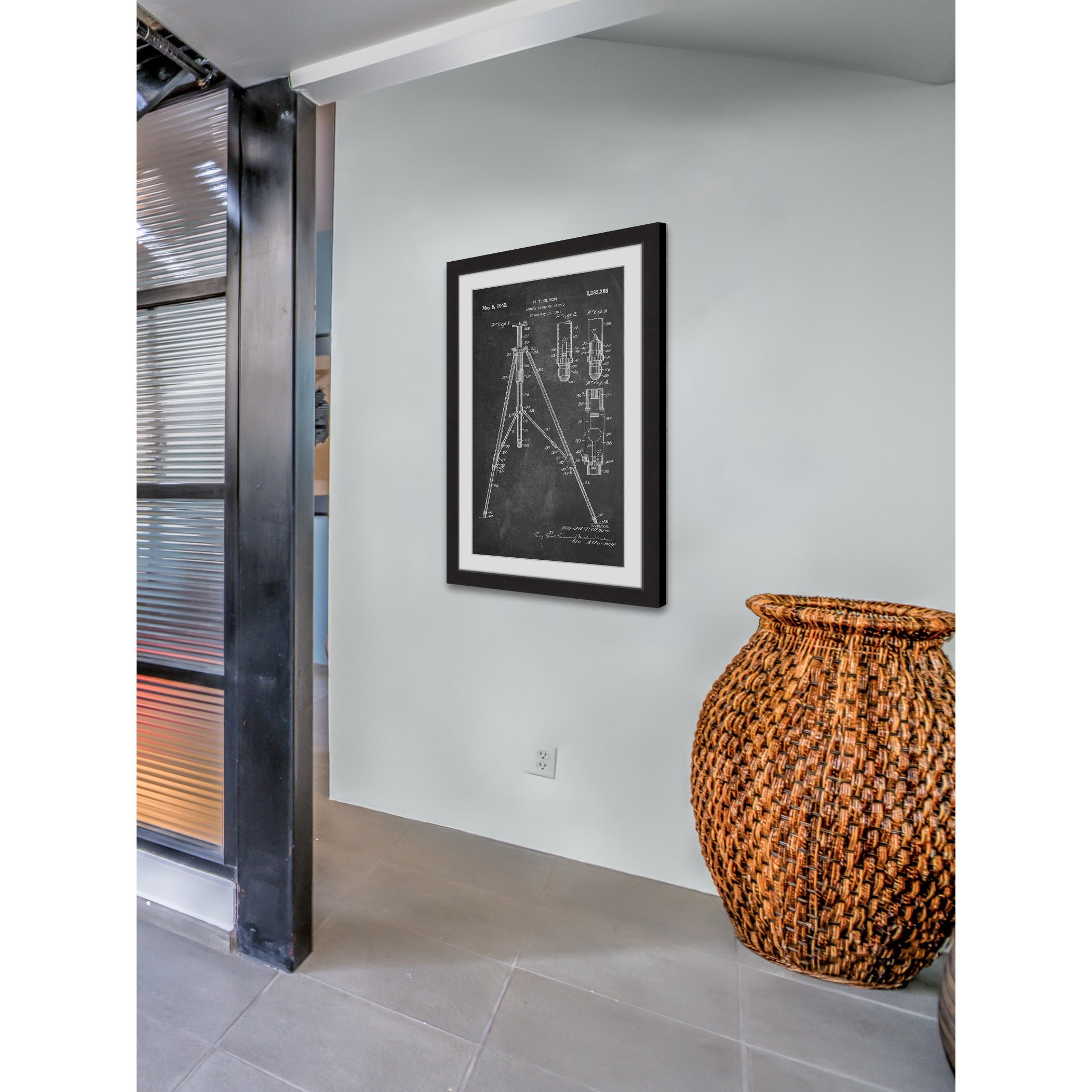"Tripod 1942 Chalk" Framed Painting Print