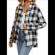 thumbnail image 1 of Camisas de Franela con Botones para Mujer, Camisas A Cuadros de Larga, Blusa Informal de Negocios. y Negro M, 1 of 10