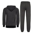thumbnail image 3 of Men's 2 Piece Tracksuit Set - Full Zip Jacket & Jogger Pants, Athletic Casual Sweatsuit for Gym, Running, Jogging & Streetwear Black Gray XXXL, 3 of 5