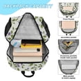 thumbnail image 4 of ALAZA Leaf Green School Backpack Lunch Box Set Student Bookbag, 4 of 7
