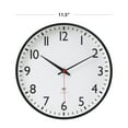 thumbnail image 4 of Mainstays 11.5” Quartz Black & White Schoolhouse Wall Clock with Red Second Hand, 4 of 7