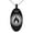 Black, variant on Stainless Steel Fire Element Rune Engraved Small Oval Charm Pendant Necklace