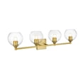thumbnail image 6 of Living District Foster 4-Light Iron & Glass Bath Sconce in Brass/Clear, 6 of 7