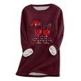 thumbnail image 1 of Birdeem Mode Femme Impression de Noël Manches Régulières Hiver Ample Vacances Décontracté Col Rond Chemise Hauts, 1 of 1