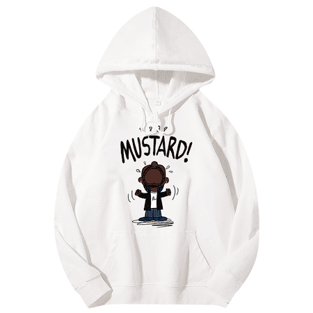 Mustard Meme Kendrick Lamar Hoodie Funny Mustard Meme Pullover Hoodie Hip Hop Fashion Streetwear Men Women Sweatshirt Print