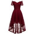 thumbnail image 4 of Gibobby Vestidos de noche cortos Vestido de cóctel para fiesta de boda, con hombros descubiertos, y bajo, para mujer(Rojo,XL), 4 of 5