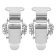 thumbnail image 1 of 4pcs Stainless Steel Clasp: Spring Loaded Toggle Buckle - Right Angle Trunk Latch for Cabinet Boxes Suitcase Wood Case & Chest, 1 of 4