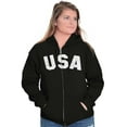 thumbnail image 3 of United States of America USA Patriot Zip Up Hoodie Men's Women's Brisco Brands M, 3 of 6