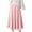 Pink, variant on GigrtiJin Women's Knitted Pleated Skirt Soft High Waist A-Line Skirt Knee Length Mid Length Solid Color Skirts