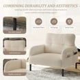 thumbnail image 4 of Modern Accent Chair,Armchair,Corduroy Fabric Sofa Chairs,Upholstered Armchair for Living Room,Bedroom,Office,Beige, 4 of 7