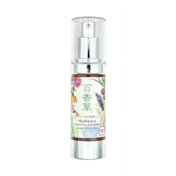 Hyakkaso Suero herbario de ácido hialurónico Cuidado natural de la piel Agua termal Onsen Agua y minerales Hidratación e hidratación Todo tipo de piel 30 ml 1.01 fl Oz