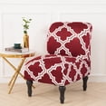 thumbnail image 2 of TOPCHANCES Accent Chair Slipcover, Stretch Slipper Chair Cover Armless Chair Protector, Red #2, 2 of 5