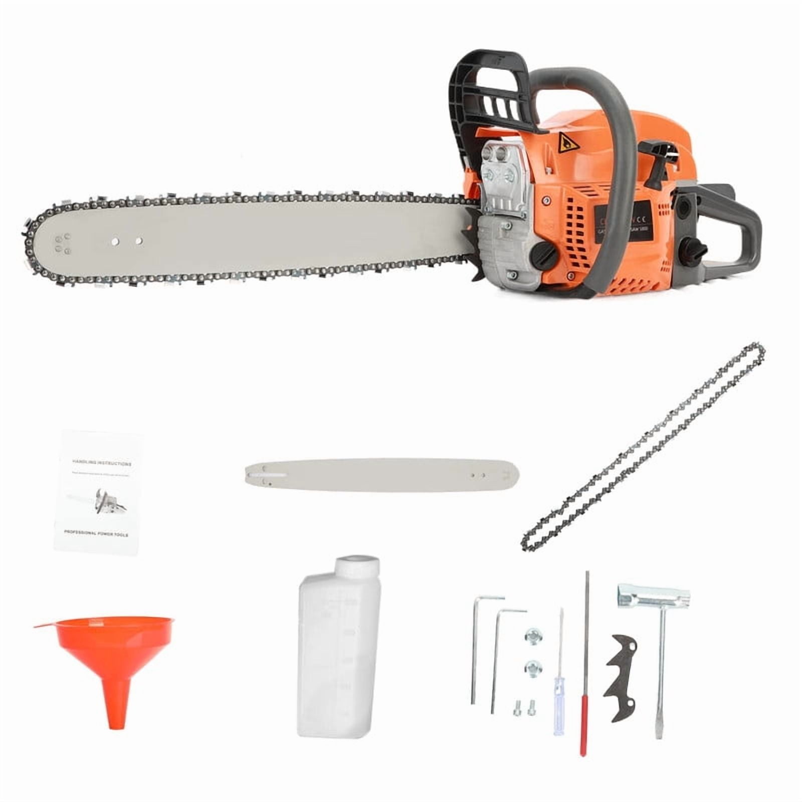 YNCE 20" Gas Chainsaw 58cc 2-Stroke Gas Powered Chainsaws, Cordless Chain Saw with Loop Handle for Wood Cutting and Tree Trimming, Low Emissions & Easy Maintenance