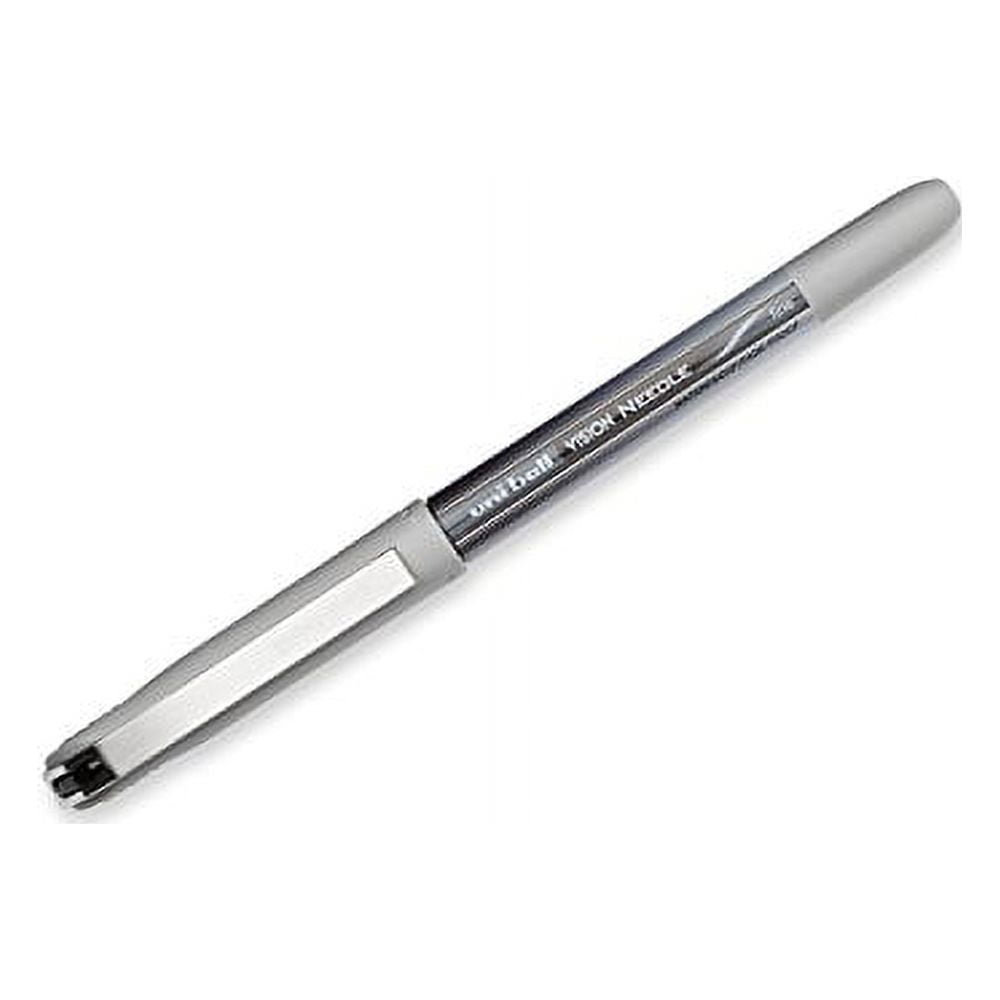uni-ball Vision Needle Rollerball Pens, Fine Point (0.7mm), Black, 12 Count