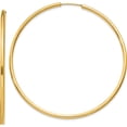 thumbnail image 1 of 14K Yellow Gold Polished Round Endless 2mm Hoop Earrings (56 X 56) Made In Peru h987, 1 of 6