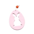 thumbnail image 4 of Adorno colgante de madera con forma de conejo de Pascua con cuerda Conejo Hueco Rosa, 4 of 9