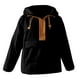 thumbnail image 3 of Chaquetas y abrigos casuales de manga larga sin capucha para mujer, jersey de cuello redondo, chaqueta acolchada de manga larga, holgada, con media cremallera y capucha con cordón ajustable., 3 of 6