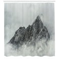 thumbnail image 3 of Ambesonne Nature Shower Curtain, Foggy Mountain Peak, 69"Wx75"L, White Grey, 3 of 3