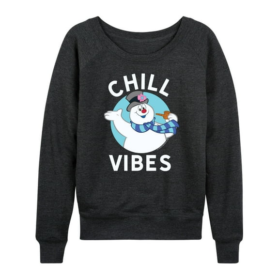 Frosty The Snowman - Christmas - Chill Vibes - Women's Lightweight French Terry Long Sleeve Shirt