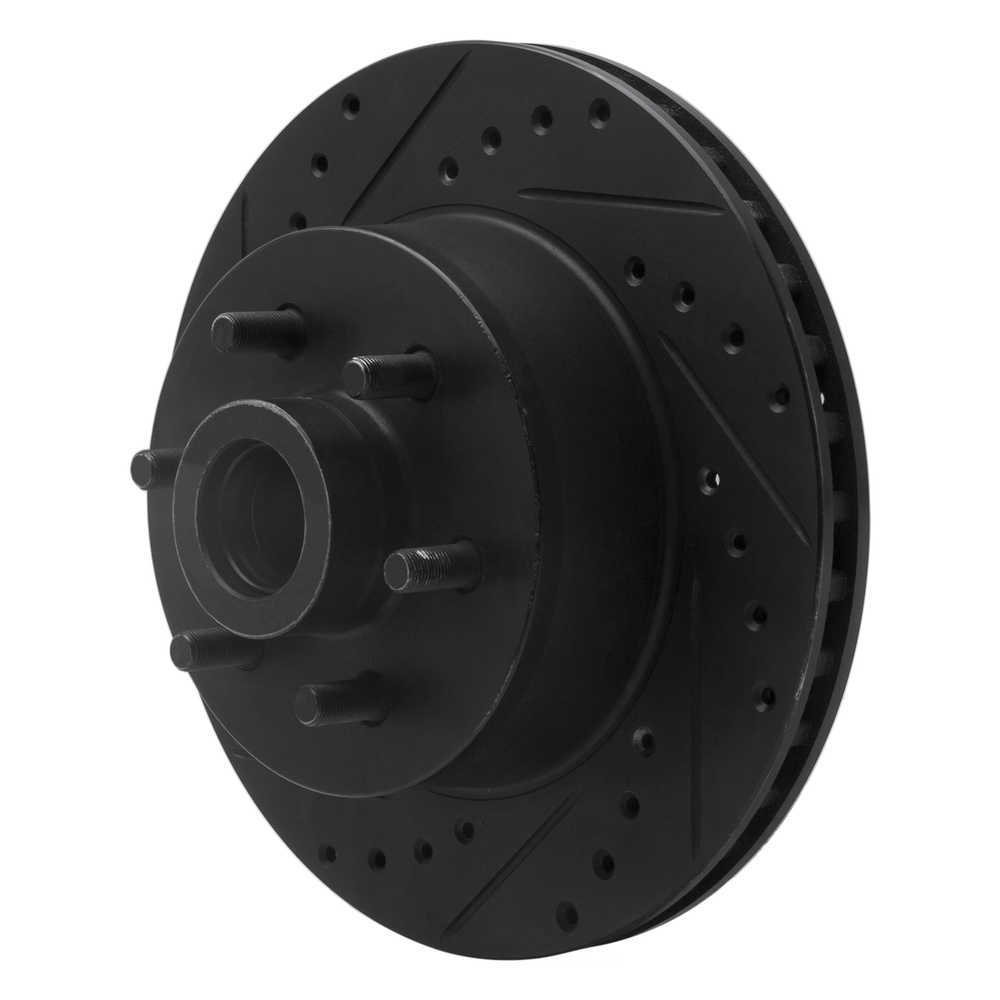 Dynamic Friction Company 633-40068L DFC Brake Rotor - Drilled And Slotted - Black