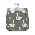 thumbnail image 7 of Yayeee Ashtray with Lid for Cigarette Smokeless Stainless Steel Home Ash Holder, Winter Goose, 7 of 7