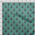 thumbnail image 3 of oneOone Georgette Viscose Fabric Leaves & Floral Block Decor Fabric Printed BTY 42 Inch Wide, 3 of 5